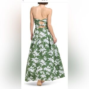 Sachin & Babi Margaux Floral Strapless Gown.